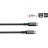 Digitus GoodConnections USB-C 2.0 (ST-ST) 3 m jungiamojo kabelio tekstilinė striukė 240 W antracitas