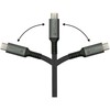 Digitus GoodConnections USB-C 2.0 (ST-ST) 3 m jungiamojo kabelio tekstilinė striukė 240 W antracitas