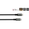 Good Connections GoodConnections USB-C 4.0 (ST-ST) 0,5 m jungiamojo kabelio tekstilinė striukė 100 W 8K 30 Hz antracitas