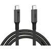 Good Connections GoodConnections USB-C 4.0 (ST-ST) 0,5 m jungiamojo kabelio tekstilinė striukė 100 W 8K 30 Hz antracitas