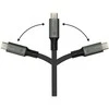 Good Connections GoodConnections USB-C 4.0 (ST-ST) 0,5 m jungiamojo kabelio tekstilinė striukė 100 W 8K 30 Hz antracitas