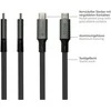 Good Connections GoodConnections USB-C 4.0 (ST-ST) 0,5 m jungiamojo kabelio tekstilinė striukė 100 W 8K 30 Hz antracitas