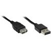 GoodConnections Verlängerungskabel USB 2.0 EASY Stecker A an Buchse A, juodas, 3m,