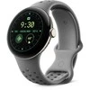 „Google Pixel Watch 3“ (45 mm). Aktyvus sportinis dirželis. Lazdynų riešuto spalvos. Mažas