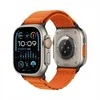 GUAN Premium Plus Armband für Apple Watch, Oranžinis/Juodas, 44mm, 45mm, 42mm (Series 1/2/3), 49mm, 46mm, GA-MAG-BNDA-PP-OML