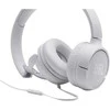 Lengvos ir patogios Ausinės JBL Tune 500 Pure Bass sound su mikrofonu, Baltos