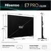 Televizorius Hisense 100E7Q PRO 2.54 m (100") 4K Ultra HD Smart TV Wi-Fi Juodas