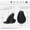 Hewlett Packard (HP) HP 925 Ergonomic Vertical Wireless Bluetooth Pelė - Detachable Riešo atrama, Multi-Surface - Juodas