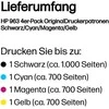 Hewlett Packard (HP) Originalios HP 963 CMYK rašalo kasetės 4 pakuotės