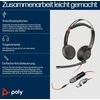 Hewlett Packard (HP) Poly Blackwire 5220 Stereo Laidinės ausinės, USB-C, 3.5mm, USB-C/A Adapteris (Bulk), Juoda (8X231AA/8X