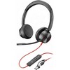 Hewlett Packard (HP) „Poly“ ausinės su mikrofonu „Blackwire C8225-M Stereo USB-C/A“ (didmeninė kaina)
