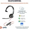 Ausinės POLY Blackwire 3310 Microsoft Teams sertifikuota ausinė + USB-C/A adapteris TAA