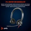 HP Poly Blackwire 3320 laidinės stereo ausinės su USB-C į USB-A adapteriu (8X219AA)