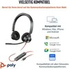 HP Poly Blackwire 3320 laidinės stereo ausinės su USB-C į USB-A adapteriu (8X219AA)