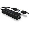 „Raidsonic“ | 4 privatūs įrenginiai, palaikantys USB 3.0 A tipo, C tipo, gigabito LAN | „Icy Box IB-HUB1419-LAN“