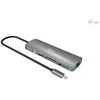 I-TEC USB C metalinis nano dokas 1xHDMI 4K 1xSD + 1xmicroSD kortelių skaitytuvas 1xGLAN 1xgarsas 3x USB 3.0 prievadas 1x USB-C PD + įkroviklis 100W