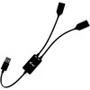 I-tec USB-A kabelio šakotuvas, 2 prievadų (2x USB-A), iki 5 Gbps, lankstus kabelio šakotuvas, 40 g