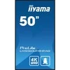 Monitorius „IIYAMA LH5060UHS-B1AG“ 50 colių 3840x2160 UHD IPS panelė „Haze 25perc 500cd/m2“ horizontaliai ir vertikaliai garsiakalbiai 2 x 10 W 3 x HDMI USB 2.0