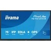 „IIYAMA TE7512MIS-B4AG“ 75 colių „iiWare13E“ monitorius su „Android 14“ EDLA/ne EDLA, 8/128 GB atmintimi, 40 taškų „PureTouch“ IR ryšiu ir be tarpo.