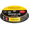 1x10 Intenso DVD+R 8,5GB 8x greitis, dvigubo sluoksnio tortų dėžutė