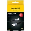 Intenso A315C USB-C charging/data cable, 1.5m, fast charging iki 60 watts, juodas