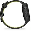 Išmanusis laikrodis Garmin Forerunner 265S. Juodas apvadas ir korpusas su juodos bei „Amp Geltona“ (geltonos) spalvos silikoniniu dirželiu