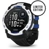Išmanusis laikrodis Garmin Instinct 3 – 50 mm, Solar, Baltojo akmens spalvos su juodu / mėlynu dirželiu
