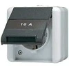 Jung 820 NA W AP/WD-Steckdose mit Schriftfeld