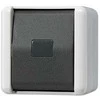 JUNG 831 W - Pushbutton switch - 1P - Juodas,Baltas - 250 V - 10 A