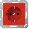 Jung A1520BFRT SCHUKO Steckdose bruchsicher 16A 250V A raudona