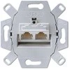 JUNG MECHANISM COMPUTER SOCKET 2X UAE 8 CAT.6 FTP Oblique