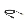 DELOCK Cable USB Type-C 2.0 vyriškas > USB 2.0 tipo A kištukas 1 m juodas