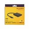 Delock Splitter USB-C - 2x HDMI 4K juodas