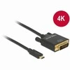 Delock Cable USB Type-C™ kištukas > DVI 24+1 kištukas DP-Alt režimas 4K 30 Hz 1 m sch