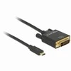 Delock Cable USB Type-C™ kištukas > DVI 24+1 kištukas DP-Alt režimas 4K 30 Hz 1 m sch