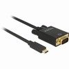 Kabelis USB Delock Type-C - VGA, 1080p, 1m, juodas (85261)