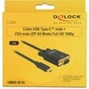 Kabelis USB Delock Type-C - VGA, 1080p, 1m, juodas (85261)