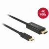 DELOCK Cable USB Type-C male more HDMI male (DP Alt Mode) 4K 60 Hz 1 m juodas