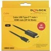 DELOCK Cable USB Type-C male more HDMI male (DP Alt Mode) 4K 60 Hz 1 m juodas