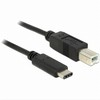 DELOCK Cable USB Type-C 2.0 vyriškas > USB 2.0 Type B kištukas 1 m juodas