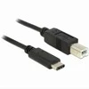 DELOCK Cable USB Type-C 2.0 vyriškas > USB 2.0 Type B kištukas 1 m juodas