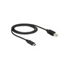 DELOCK Cable USB Type-C 2.0 vyriškas > USB 2.0 Type B kištukas 1 m juodas