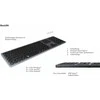 RaidSonic Klaviatūra Keysonic KEYSONIC KSK-8023BTRF Full-Size Klaviatūra BT RF Windows macOS Android USB Type C Kabelis Laden in 2 bis 3 Stunden Reichweite von 8 m
