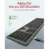RaidSonic Klaviatūra Keysonic KEYSONIC KSK-8023BTRF Full-Size Klaviatūra BT RF Windows macOS Android USB Type C Kabelis Laden in 2 bis 3 Stunden Reichweite von 8 m