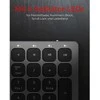 RaidSonic Klaviatūra Keysonic KEYSONIC KSK-8023BTRF Full-Size Klaviatūra BT RF Windows macOS Android USB Type C Kabelis Laden in 2 bis 3 Stunden Reichweite von 8 m