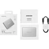 Kietasis diskas Nešiojamasis SSD diskas „Samsung T7 Resurrected 1TB“, kurio skaitymo sparta – 1050 MB/s, įrašymo sparta – 1000 MB/s.