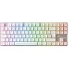 CHERRY MX 8.2 Pro TMR Belaidė klaviatūra Gaming USB + RF belaidė + Bluetooth QWERTZ Niemiecki Sidabrinė, Baltas