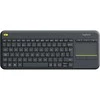 Klaviatūra Logitech WIRELESS TOUCH KEYBRD K400 PLUS - Juodas