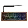 Klaviatūra Sharkoon SKILLER SGK50 S4 Gen2 Wood PBT (holz/juodas, FR-išdėstymas, Gateron G Pro 3.0 Geltona)