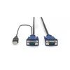 Assmann Electronic DIGITUS KVM kabelis PS2 ir USB konsolėms su KVM 1xHD-15/M 1xVGA HD-15/M 2xPS2 1x USB 5m